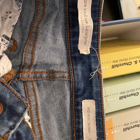 Pilcro & The Letterpress Mid Rise Skinny Split Hem Ankle Jeans Size 26 - Picture 6 of 6